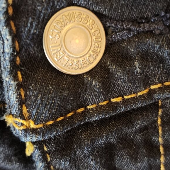 Levi’s 505 – Classic Straight Dark Denim Men's Jeans - Picture 4 of 14